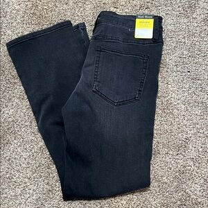 Well Worn Black Straight Leg Jeans
